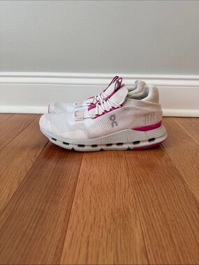 On Running Women's White and Pink CloudTec Athletic Shoes
